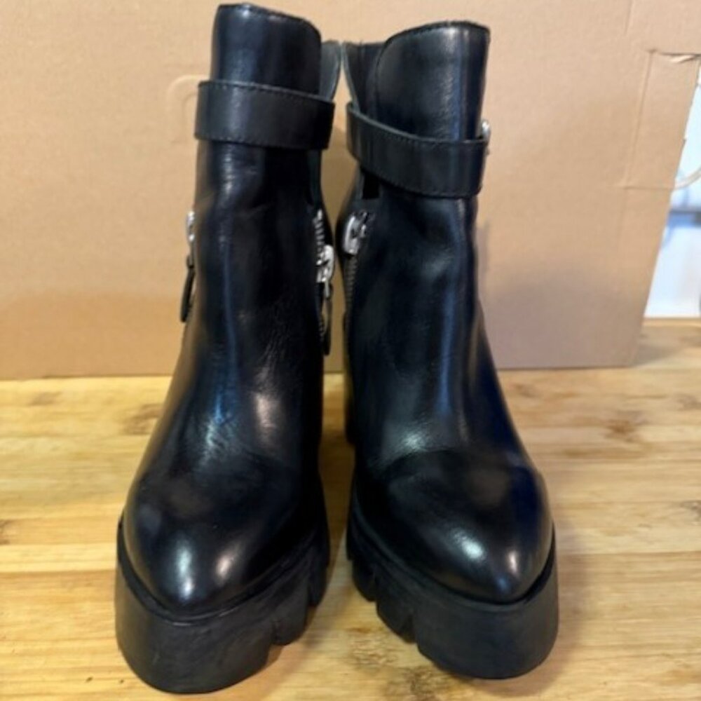 Ash Ricky Lug Sole leather Platform Wedge Booties - Size EU37 - NWOT - Picture 9 of 16